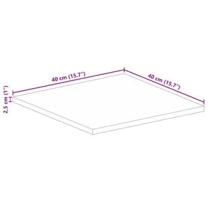 vidaXL Table Top 40x40x2.5 cm Square Solid Wood Acacia