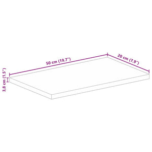 vidaXL Table Top 50x20x3.8 cm Rectangular Solid Wood Acacia