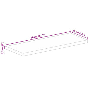 vidaXL Table Top 70x20x2.5 cm Rectangular Solid Wood Reclaimed