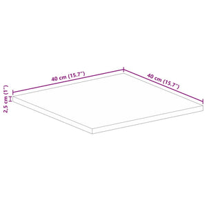 vidaXL Table Top 40x40x2.5 cm Square Solid Wood Reclaimed