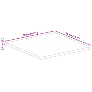 vidaXL Table Top 50x50x2.5 cm Square Solid Wood Reclaimed