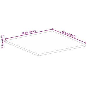 vidaXL Table Top 60x60x1.5 cm Square Solid Wood Reclaimed