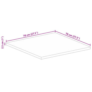 vidaXL Table Top 70x70x2.5 cm Square Solid Wood Reclaimed