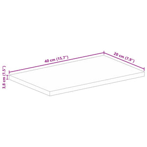 vidaXL Table Top 40x20x3.8 cm Rectangular Solid Wood Reclaimed