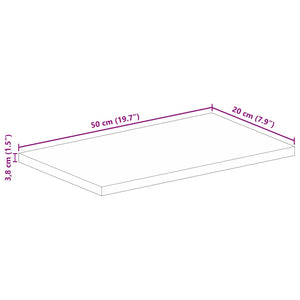 vidaXL Table Top 50x20x3.8 cm Rectangular Solid Wood Reclaimed