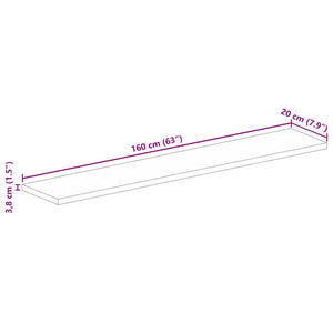 vidaXL Table Top 160x20x3.8 cm Rectangular Solid Wood Reclaimed