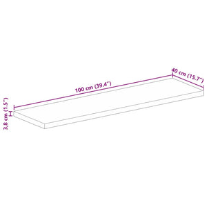 vidaXL Table Top 100x40x3.8 cm Rectangular Solid Wood Reclaimed