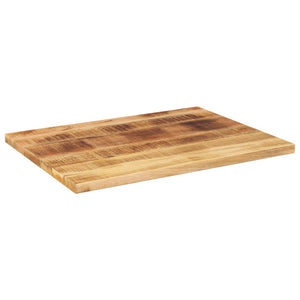 vidaXL Table Top 80x60x2.5 cm Rectangular Solid Wood Rough Mango