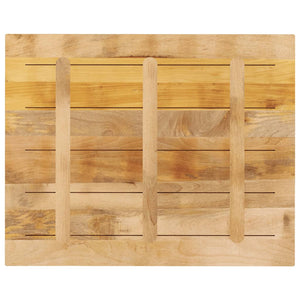 vidaXL Table Top 90x80x2.5 cm Rectangular Solid Wood Rough Mango