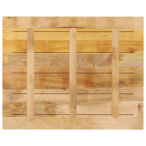 vidaXL Table Top 100x80x2.5 cm Rectangular Solid Wood Rough Mango