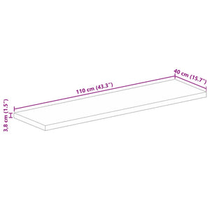 vidaXL Table Top 110x40x3.8 cm Rectangular Solid Wood Mango