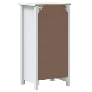 vidaXL Bathroom Cabinet BERG White 40x34x80 cm Solid Wood Pine