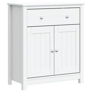 vidaXL Bathroom Cabinet BERG White 69.5x34x80 cm Solid Wood Pine