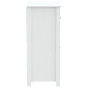 vidaXL Bathroom Cabinet BERG White 69.5x34x80 cm Solid Wood Pine