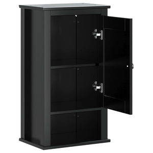 vidaXL Bathroom Wall Cabinet BERG Black 40x27x71.5 cm Solid Wood Pine