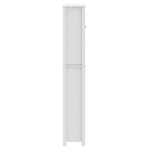 vidaXL Over-the-Toilet Storage BERG White 60x27x164.5 cm Solid Wood