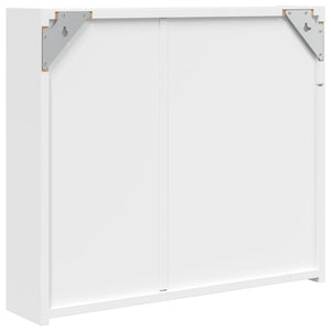 vidaXL Bathroom Mirror Cabinet with LED Light White 60x13x52 cm