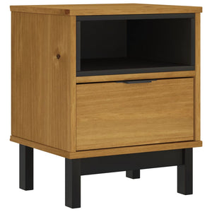 vidaXL Bedside Cabinet "FLAM" 40x35x50 cm Solid Wood Pine