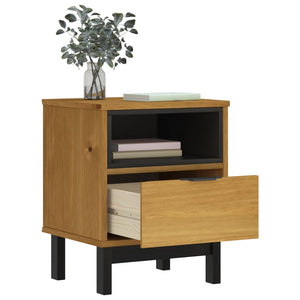 vidaXL Bedside Cabinet "FLAM" 40x35x50 cm Solid Wood Pine