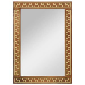 vidaXL Bathroom Mirror 50x70x2.5 cm Solid Wood Mango and Glass