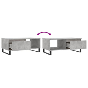 vidaXL Coffee Table Concrete Grey 90x50x36.5 cm Engineered Wood