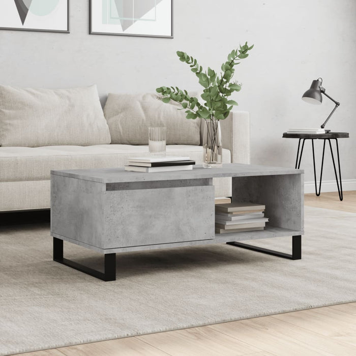 vidaXL Coffee Table Concrete Grey 90x50x36.5 cm Engineered Wood