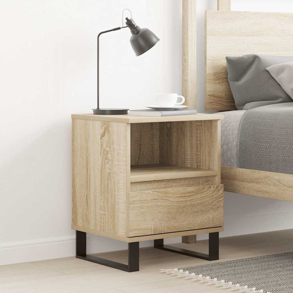 vidaXL Bedside Cabinet Sonoma Oak 40x35x50 cm Engineered Wood