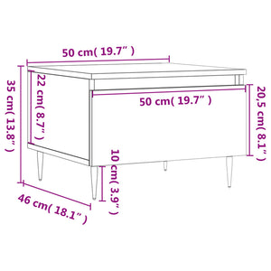 vidaXL Coffee Table Sonoma Oak 50x46x35 cm Engineered Wood