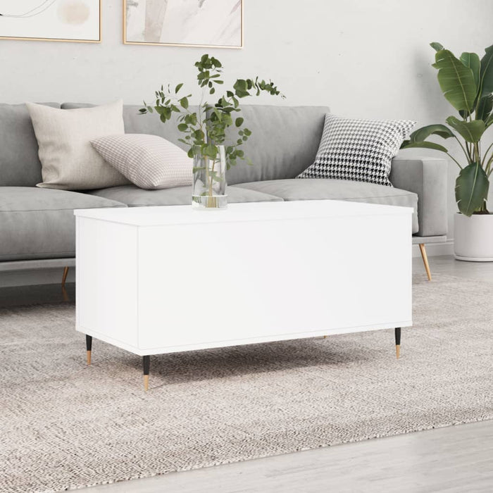 vidaXL Coffee Table White 90x44.5x45 cm Engineered Wood