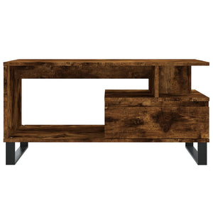 vidaXL Coffee Table Smoked Oak 90x49x45 cm Engineered Wood