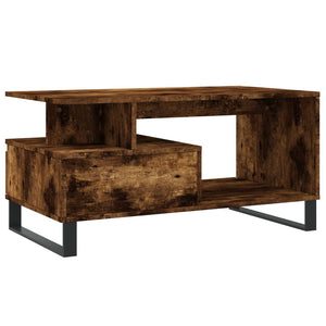 vidaXL Coffee Table Smoked Oak 90x49x45 cm Engineered Wood