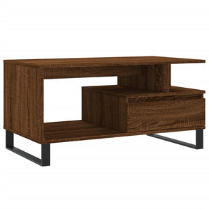 vidaXL Coffee Table Brown Oak 90x49x45 cm Engineered Wood