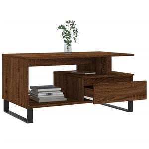 vidaXL Coffee Table Brown Oak 90x49x45 cm Engineered Wood