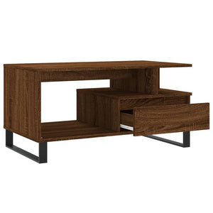 vidaXL Coffee Table Brown Oak 90x49x45 cm Engineered Wood