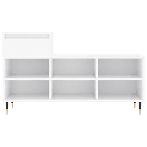 vidaXL Shoe Cabinet High Gloss White 102x36x60 cm Engineered Wood