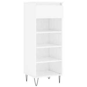 vidaXL Shoe Cabinet High Gloss White 40x36x105 cm Engineered Wood