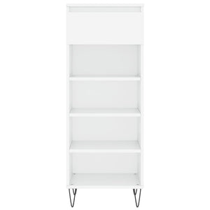 vidaXL Shoe Cabinet High Gloss White 40x36x105 cm Engineered Wood