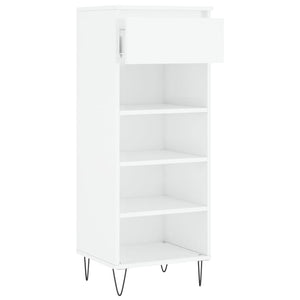 vidaXL Shoe Cabinet High Gloss White 40x36x105 cm Engineered Wood