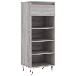 vidaXL Shoe Cabinet Grey Sonoma 40x36x105 cm Engineered Wood