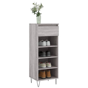 vidaXL Shoe Cabinet Grey Sonoma 40x36x105 cm Engineered Wood