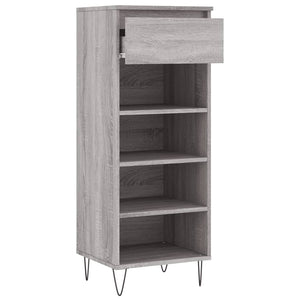 vidaXL Shoe Cabinet Grey Sonoma 40x36x105 cm Engineered Wood