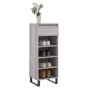 vidaXL Shoe Cabinet Grey Sonoma 40x36x105 cm Engineered Wood