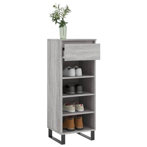 vidaXL Shoe Cabinet Grey Sonoma 40x36x105 cm Engineered Wood