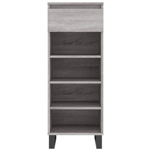 vidaXL Shoe Cabinet Grey Sonoma 40x36x105 cm Engineered Wood