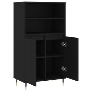 vidaXL Highboard Black 60x36x110 cm Engineered Wood