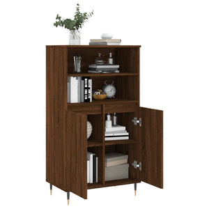 vidaXL Highboard Brown Oak 60x36x110 cm Engineered Wood