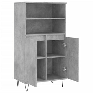 vidaXL Highboard Concrete Grey 60x36x110 cm Engineered Wood