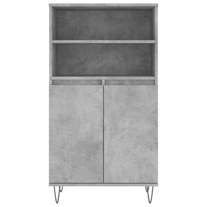 vidaXL Highboard Concrete Grey 60x36x110 cm Engineered Wood