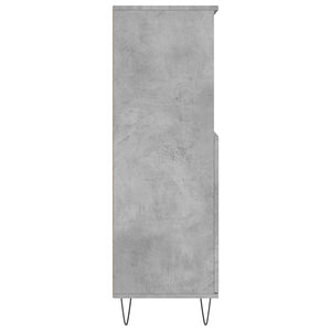 vidaXL Highboard Concrete Grey 60x36x110 cm Engineered Wood