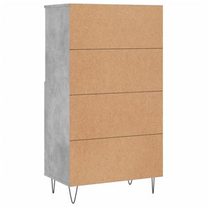 vidaXL Highboard Concrete Grey 60x36x110 cm Engineered Wood